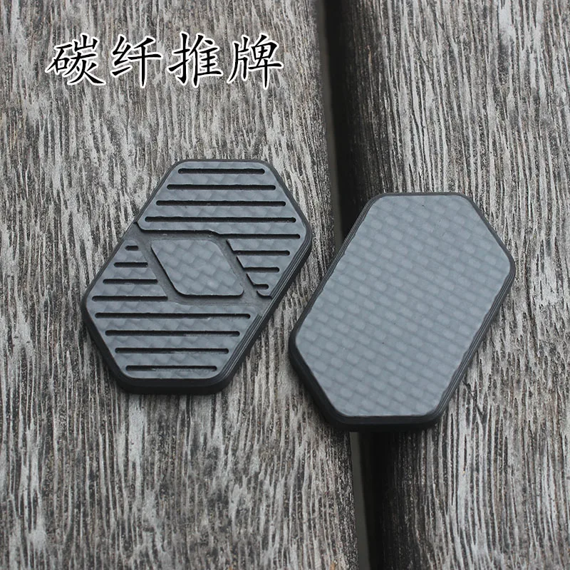 

EDC Carbon Fiber Rotating Push Card Pop Coin Decompression Toy Fingertip Gyro Ppb Black Technology Boyfriend Gift