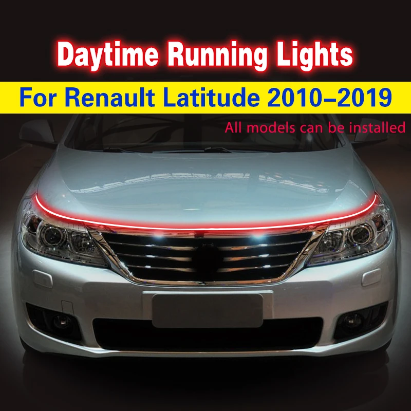 

1pcs For Renault Latitude 2010~2019 Car DRL 12V LED Daytime Running Light Waterproof Flexible Decorative Atmosphere Lamps DRL