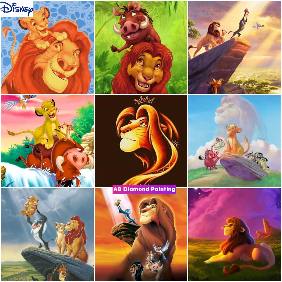 

Алмазная живопись Disney 5D с мультяшным рисунком короля льва, алмазная вышивка крестиком, полноразмерная мозаика ab Drill, домашний декор
