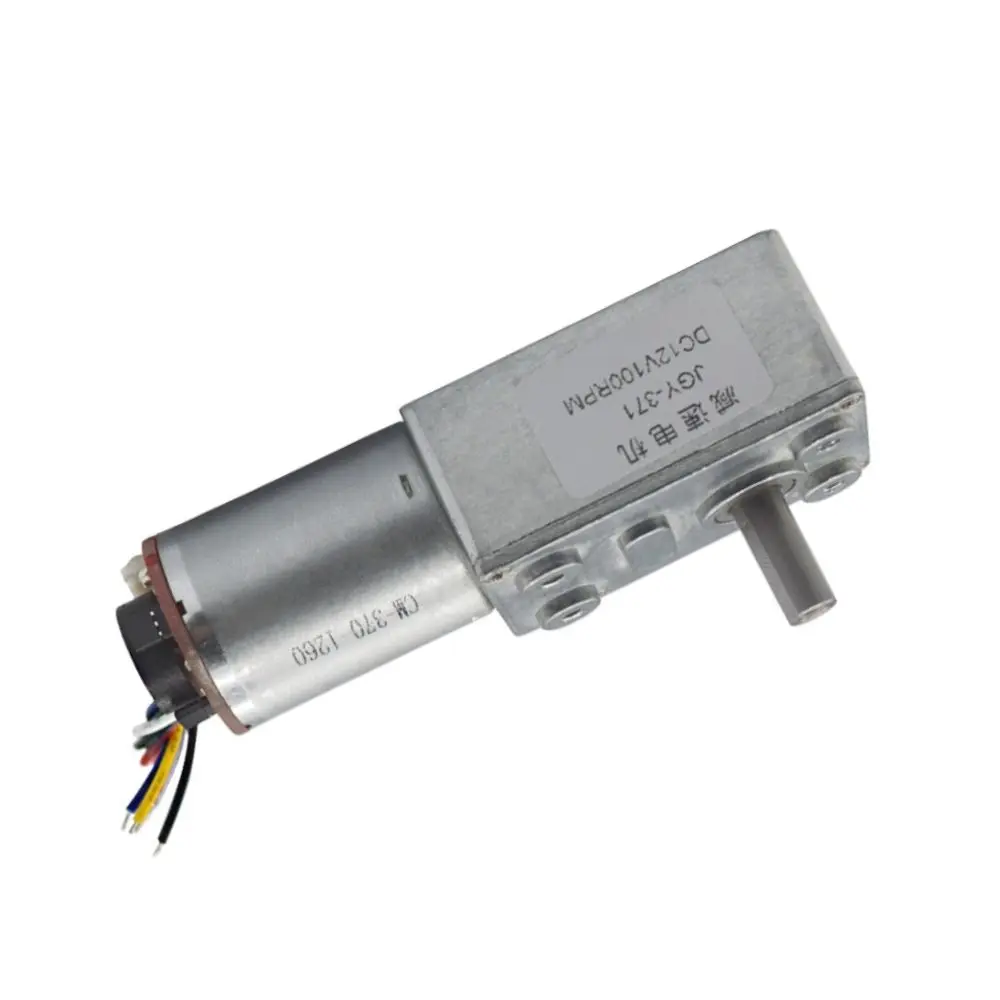 

High Torque Reducer Self-lock 6V 12V 24V dc motor Reverse single shaft Metal Gearbox Encoder worm gear motor for Arduino