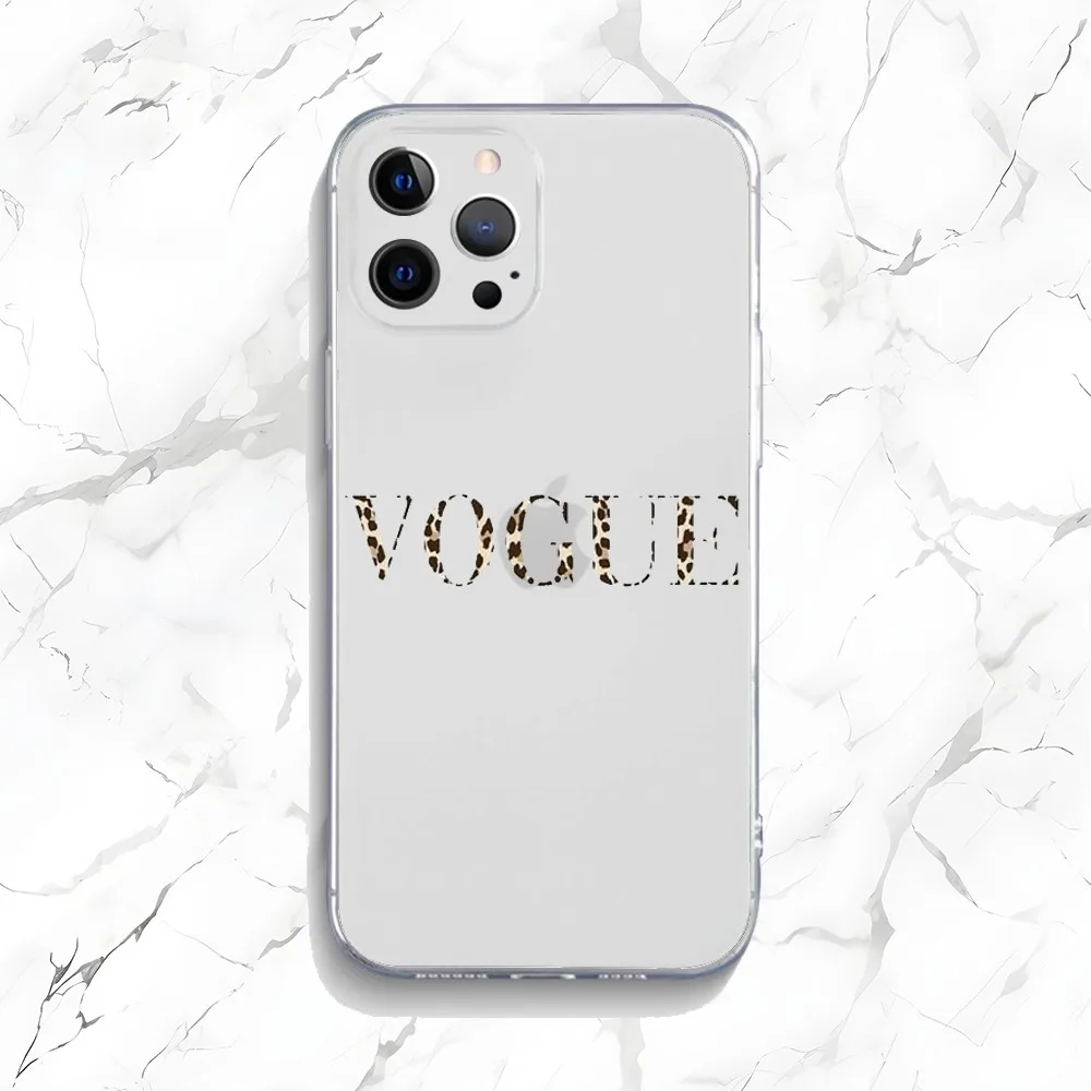 Чехол для телефона Fashion Magazine V-Vogues iPhone 16 15 14 13 12 11 Plus Pro Max XR XS X 7 8 SE мини-прозрачный