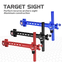 1pcs nika archery 260007 9inches aluminum material blackredblue archery sight target sight recurve bow sight