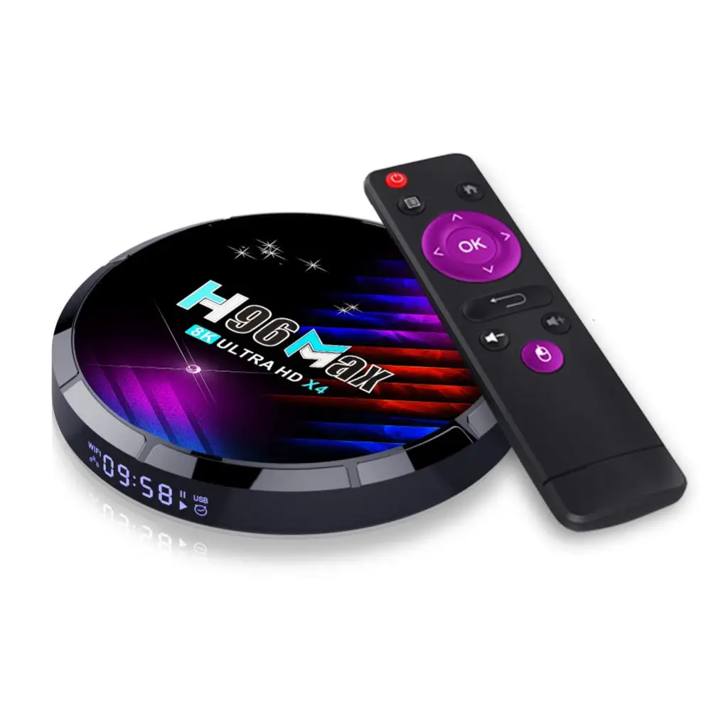 

H96 MAX Smart TV Box AV1 HDR+ 8K 3D H.265 Home Theater 2.4G/5G WIFI 1000M Set Top Box Android 11 2G/4G 16G/32G/64G Media Player