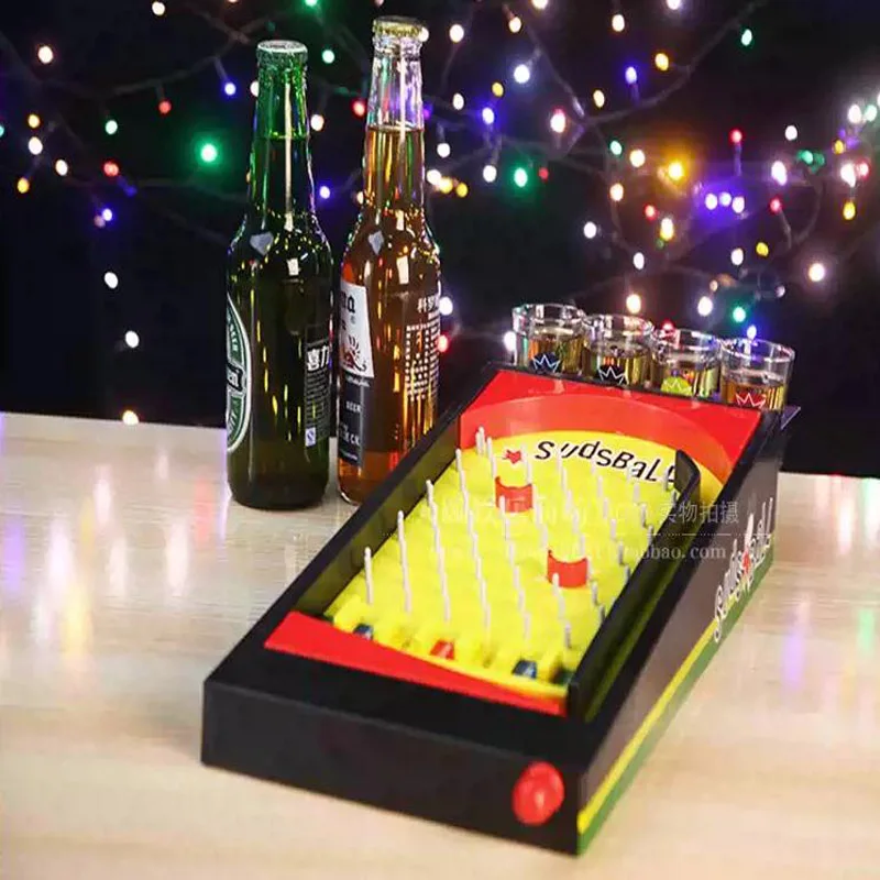 LANDER Pinball Kit Game Set Classical Fun Entertainment Toy With 4 Shot Glasses Table Game For Adult Drinking Alcohol Party