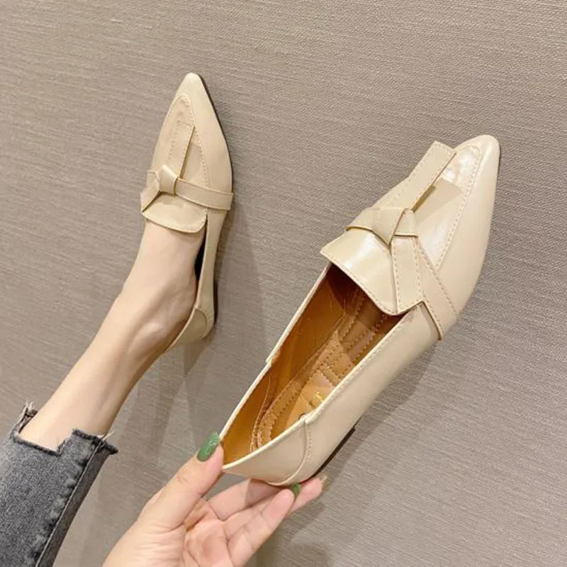 Fashion Flats Office Lady Shoes Elegant Women Flats Pointed toe Casual Woman Footwear New 2022 Plus Size 41