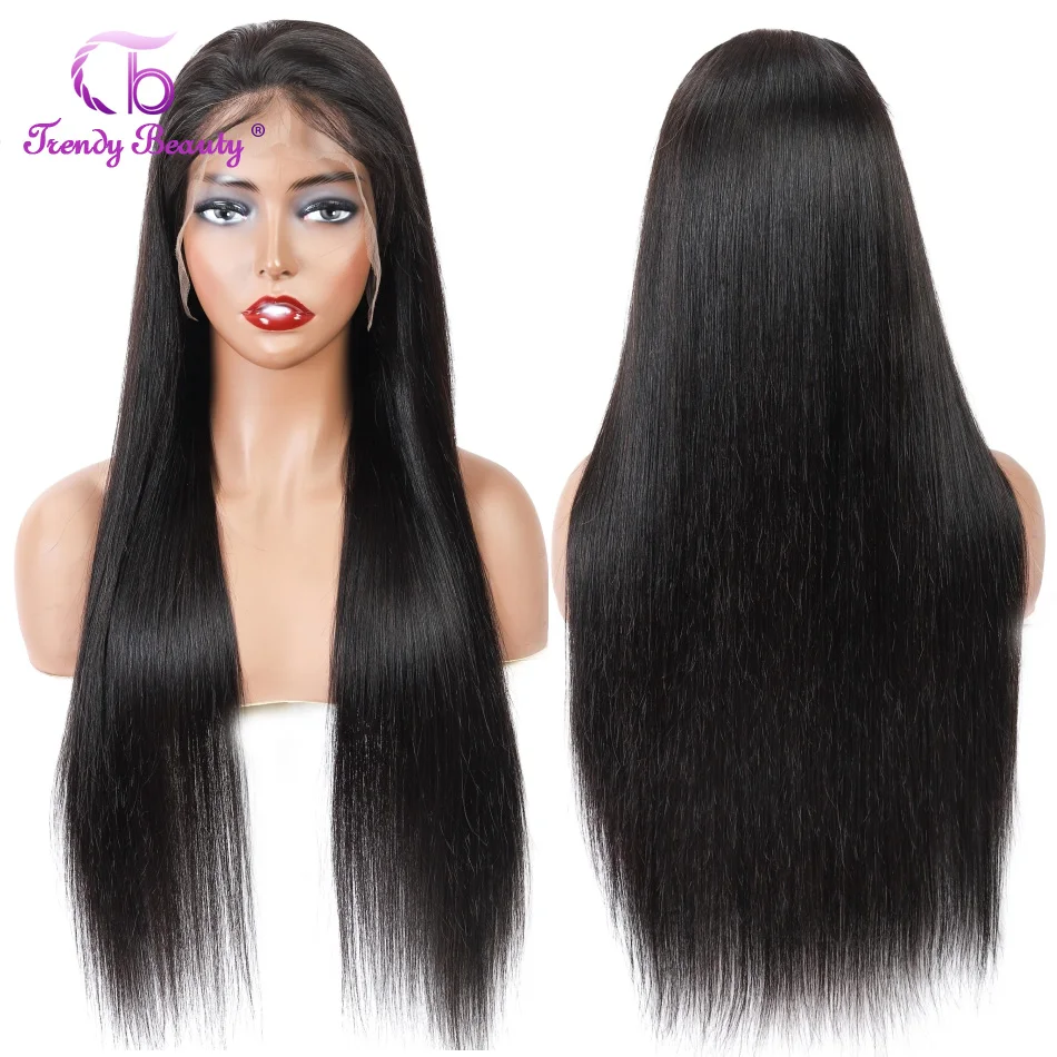 Brazilian Straight Hair Wigs 13x4 Lace Front Wig Natural Hairline Pre-Plucked 5x5 Lace Closure Human Hair Wig For Women
