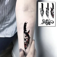tattoo sticker prajna knife snake anime mark cartoon element temporary fake tatoo for women men body art