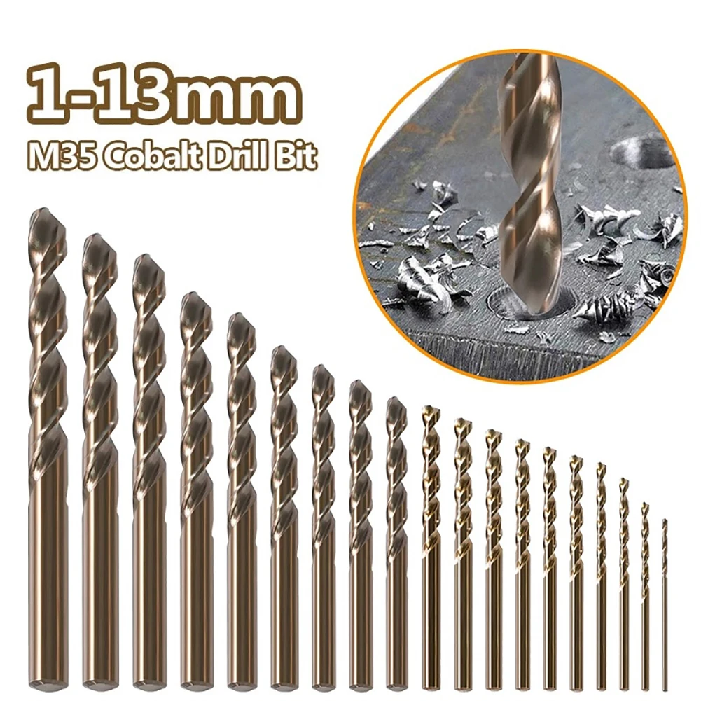 

M35 Cobalt Drill Bit 1mm-13mm Cobalt HSS Drill Bit M35 For Stainless Steel Drilling Metalworking Tools Accessories