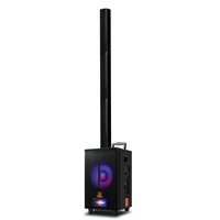 high quality karaoke 15 inch blue tooth charging wooden speaker with wireless microphone sound system professional audio