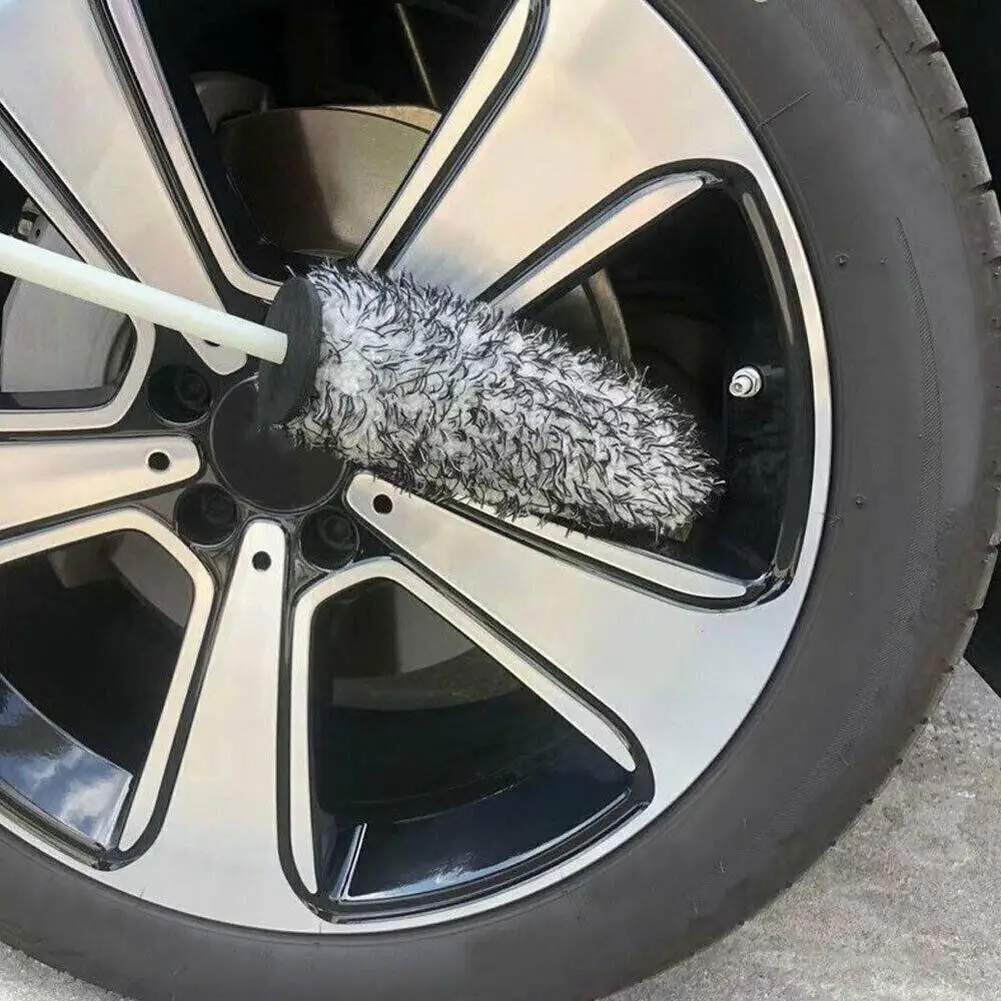 

Car Wash Super Brush Microfiber Wheels Brush Non-Slip Soft Soft Cleaning To Handle MultiFunction Tool Easy Washing Car Z9G0