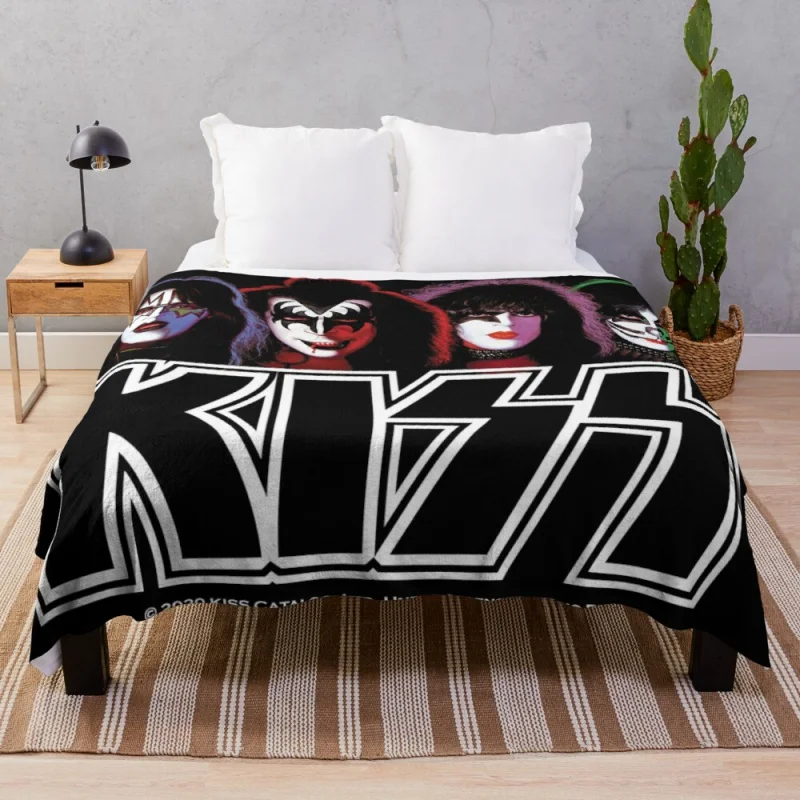 

Four Faces KISS Logo #3 Throw Blanket Blanket For Sofa