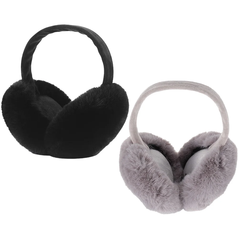 

2pcs Winter Ear Muff Plush Ear Warmer Warming Ear Cover Ear Protective Cover Earmuff for Women