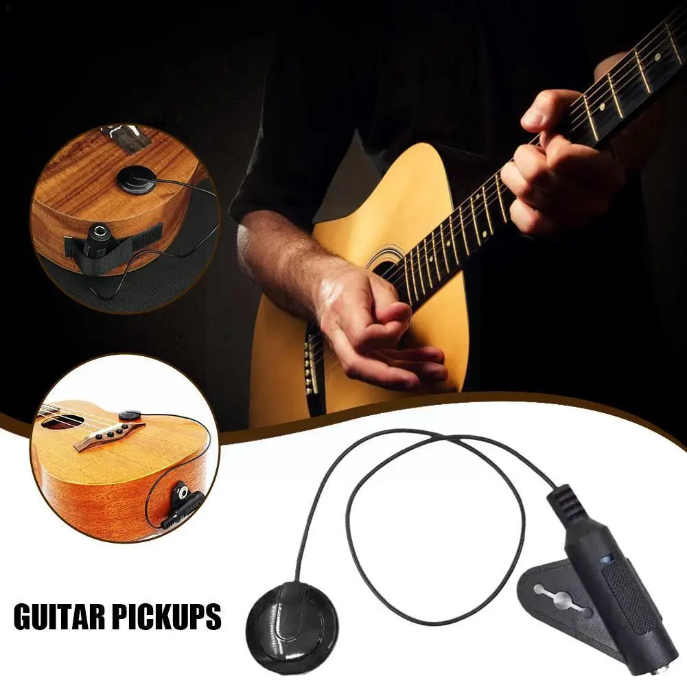 

Портативный Пикап для гитары, профессиональный пикап с пьезоконтактным микрофоном, легкая установка, аксессуары для скрипки, гитары, A8J0