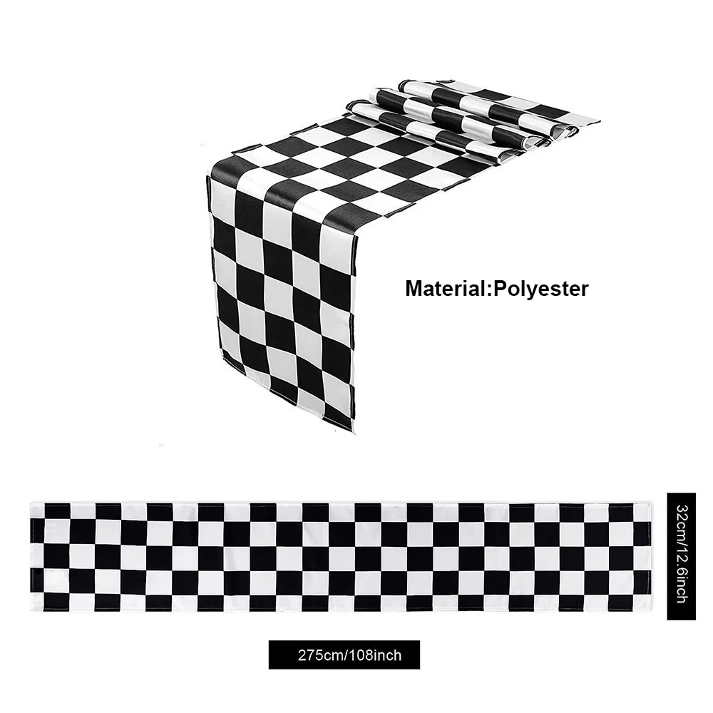 

Черно-белые клетчатые скатерти PartiesTour
