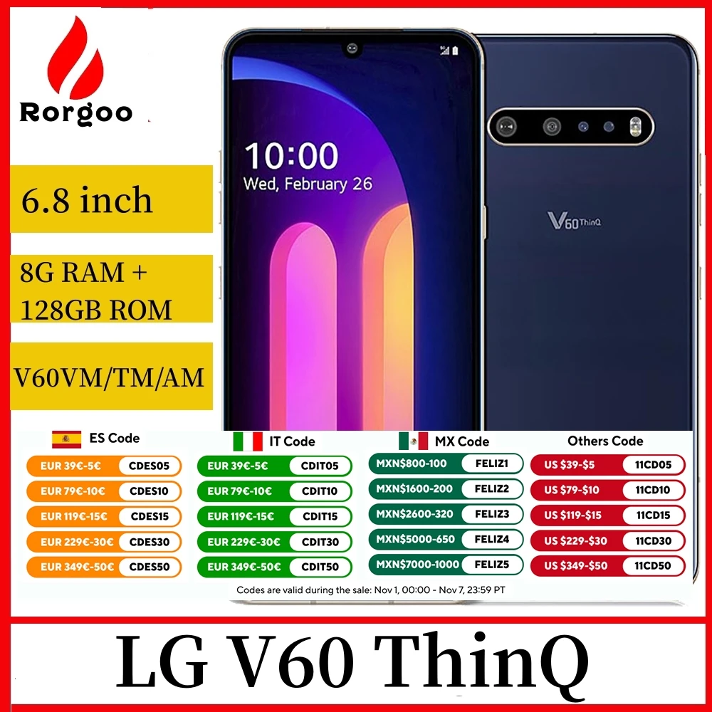Смартфон LG V60 ThinQ 5G 8/128ГБ global б/у