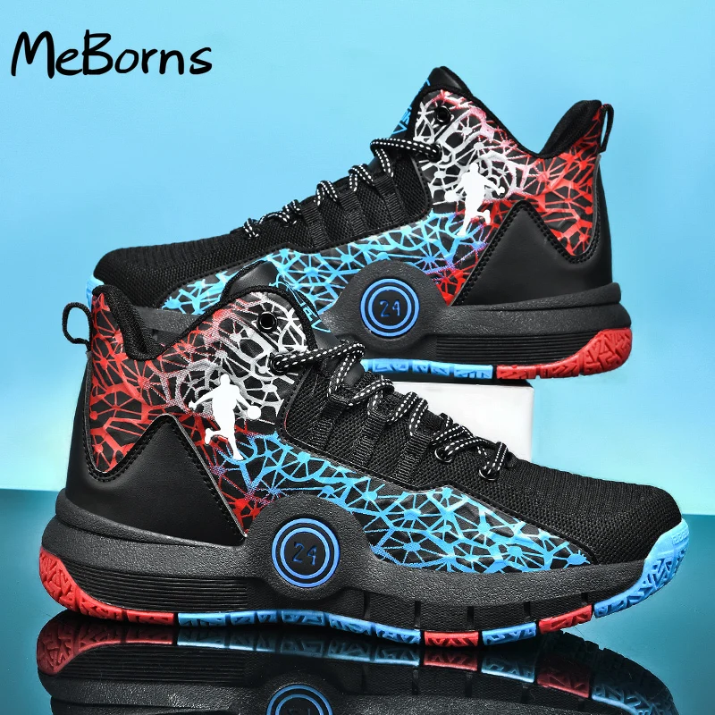 

Brand High Quality Boys Basketball Shoes Non-slip Leather Kids Sneakers Children Sport Shoes Boy Child Trainer Basket Shoe Top