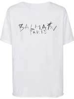 balmain unisex tees mens letter printed round neck short sleeve all match t shirt s 4xl