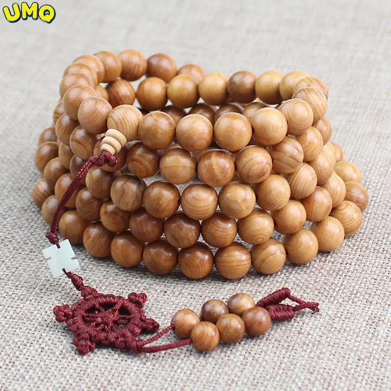

Taxus Hand-string Old 108 Buddhist Beads Antique Material Solid Bracelet Male and Female Lovers Series Necklace Bracelet Amulet