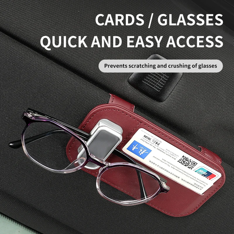 

1X Car Glasses Storage Clip Card Sunglasses Holder Auto Sun Visor Eyeglass Organize Interior Accessories For Tesla Model 3/S/X/Y