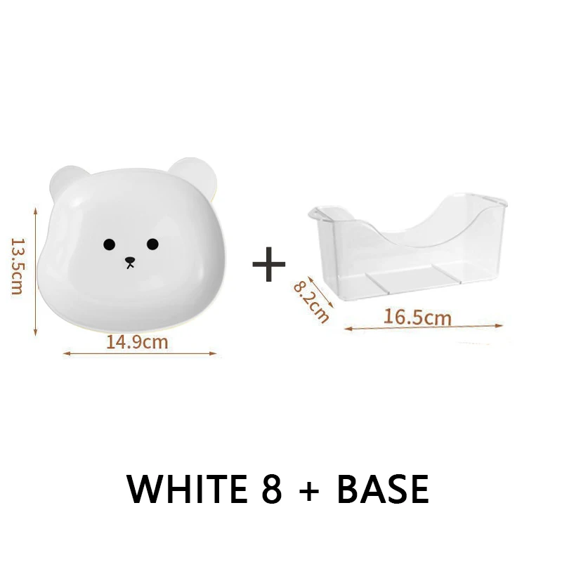 

Round Edges Without Burrs Anti Falling Small Plates Base Drainage Design Handle Hole Design Snack Plate Food-grade Creative