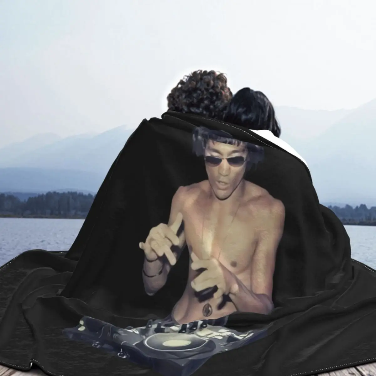 Брюс Dj Lee Rave Tembali Kug Fu Jun Fan Charcoal Fn9272 Поп женщина Винтажное одеяло с героями