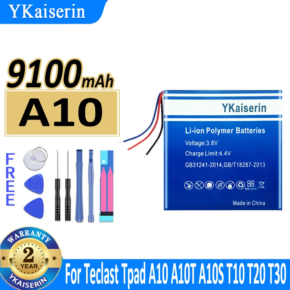 

9100mAh YKaiserin Battery A 10 For Teclast Tpad A10 A10T A10S T10 T20 T30 T13 T15 M2 Tablet Batteries