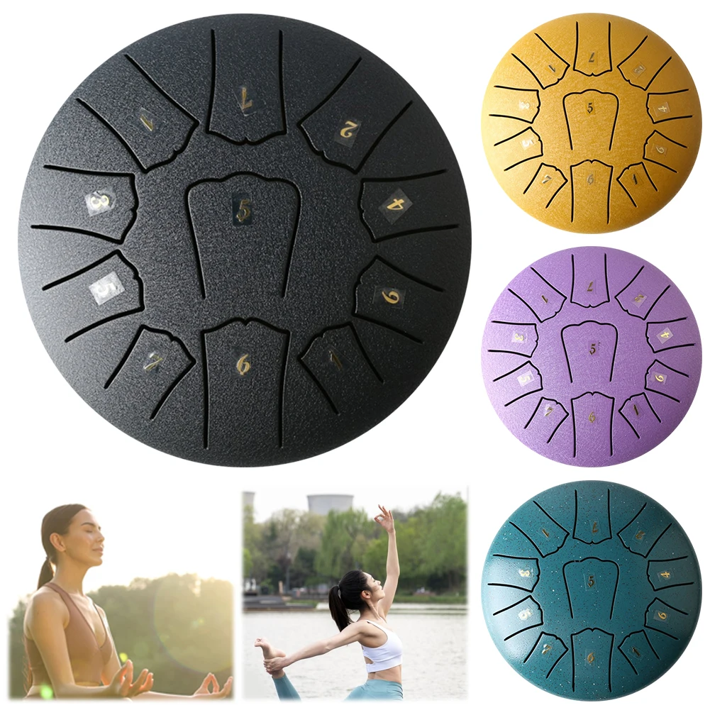 Стальной барабан для языка с чехлом 6 дюймов 11 заметок музыкальная книга пальцев