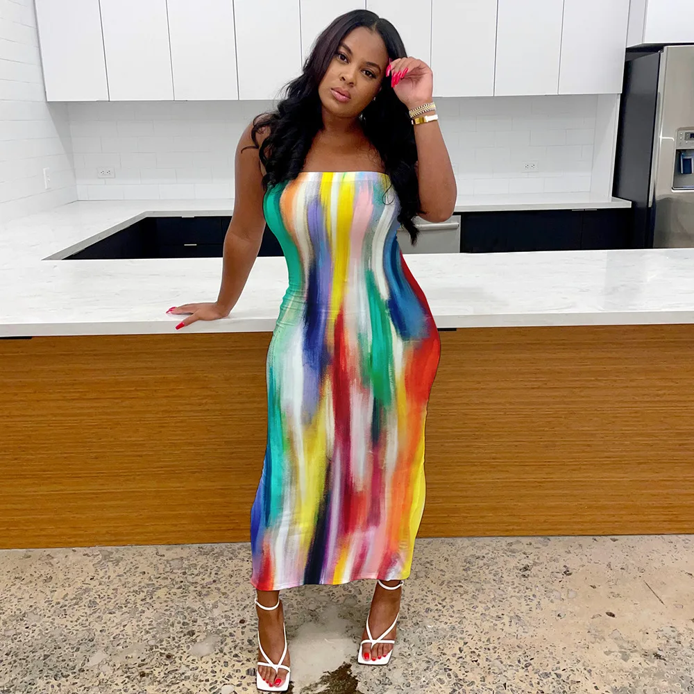 

Повседневные платья для женщин, Элегантное летнее вечернее платье 2022, Женская праздничная одежда в стиле бохо, модная базовая Клубная одежд...