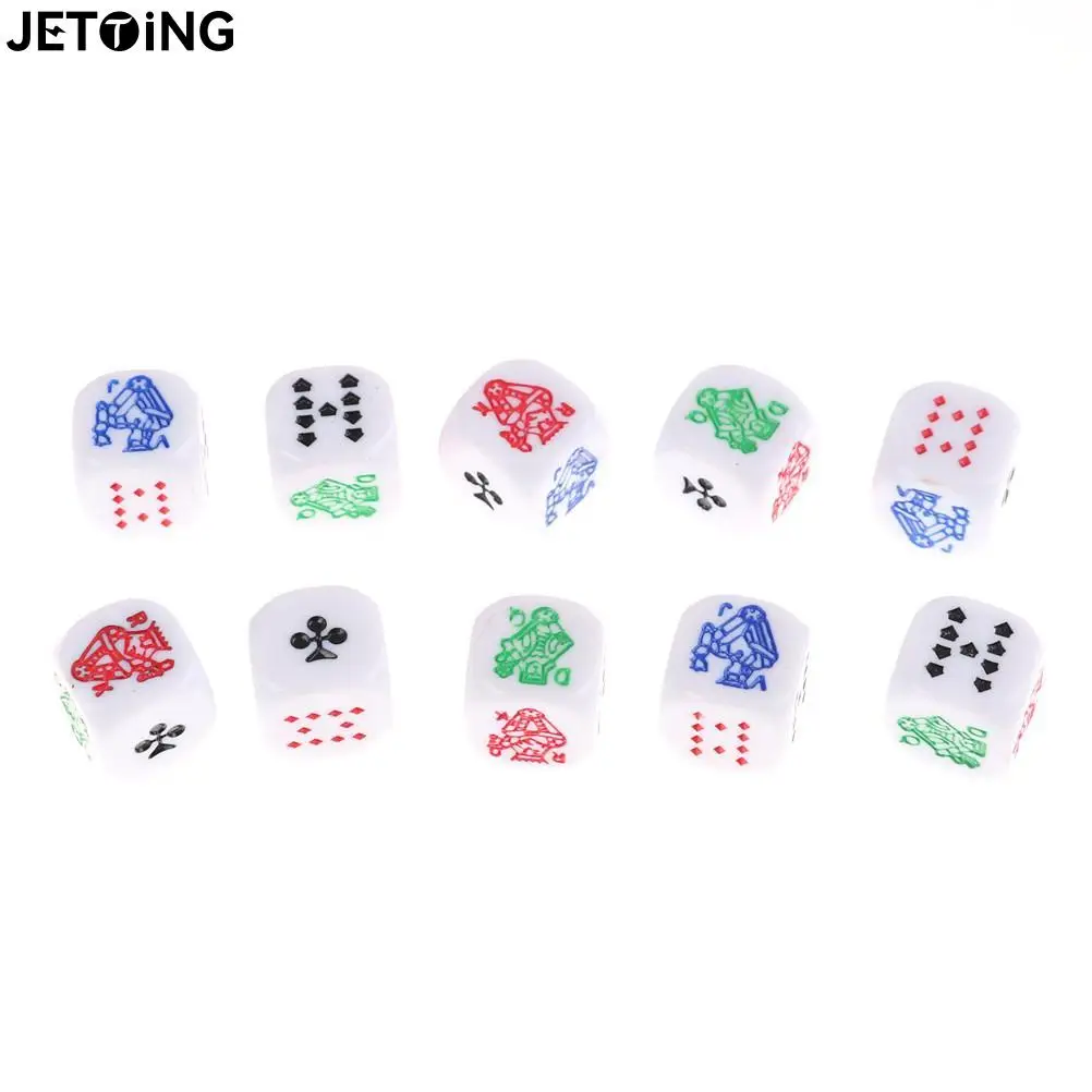 10/100 шт. пластиковые игральные кости 8/16/14 мм