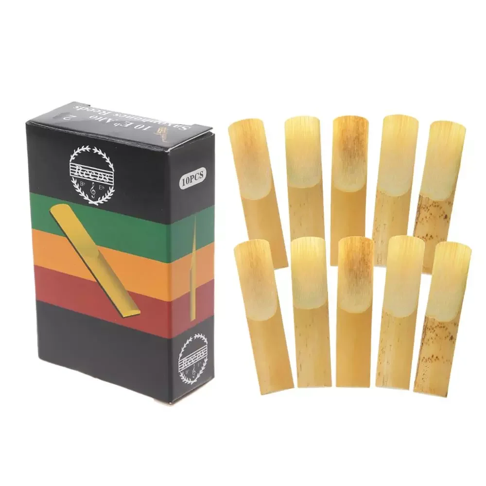 

10pcs Eb Alto Saxophone Reeds Strength 2 2.5 3 Sax Woodwind Instrument Parts
