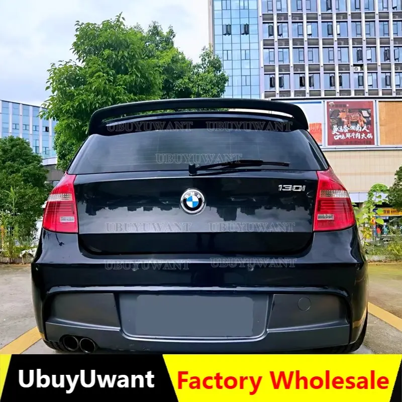 

UBUYUWANT For BMW 1 Series E87 E81 Hatchback AC Style Rear Roof Lip Spoiler Wing Carbon Fiber 2004-2011