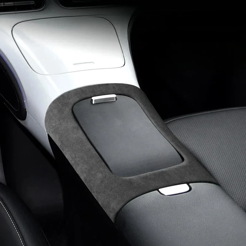 Для Mercedes-Benz Smart # 1 2021 2022 2023 замша из алькантары интерьер автомобиля центральная