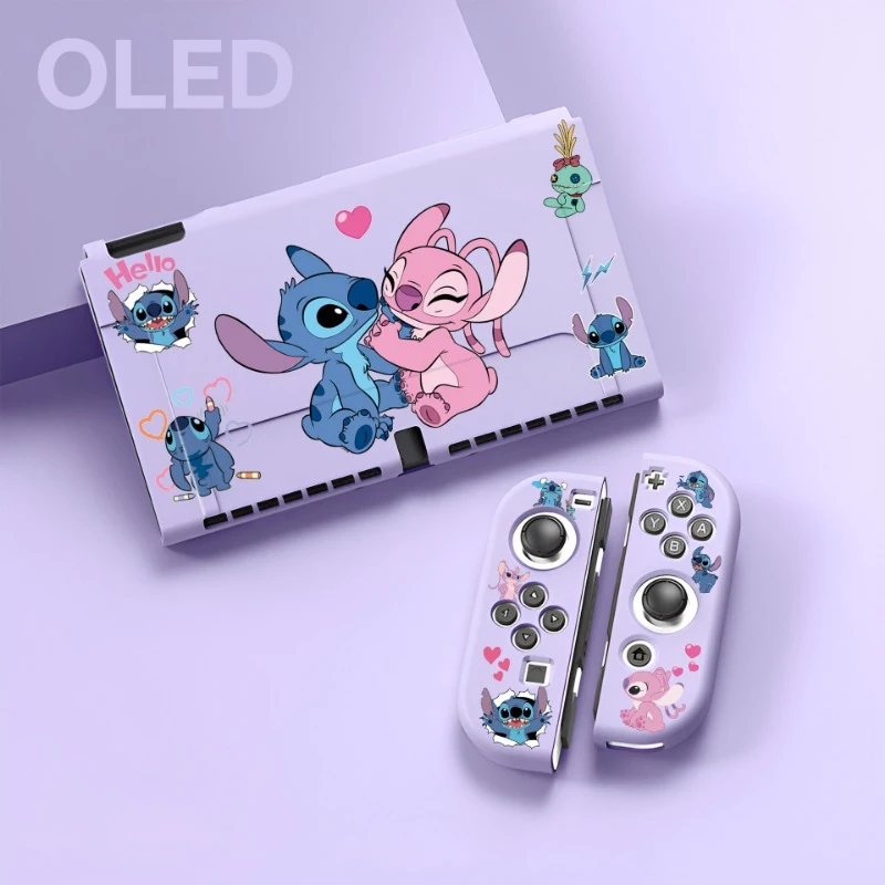 

Защитный чехол MINISO Disney Stitch Angel для Nintendo Switch OLED Joy-Con
