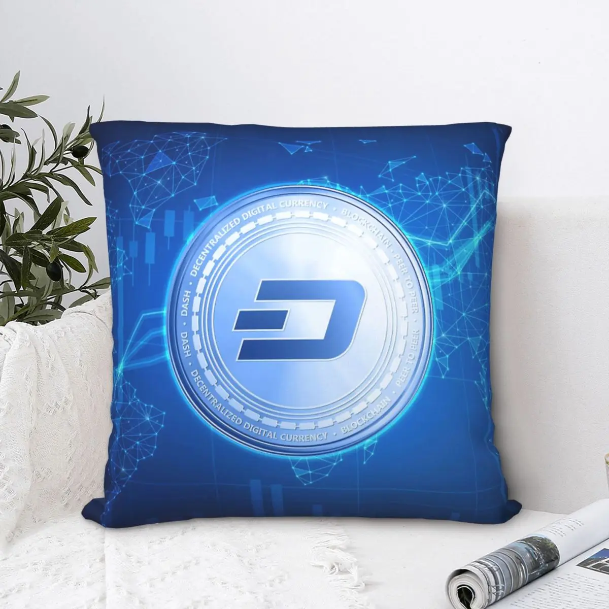 

What Is Dash Throw Pillow Case Cyptocurrency Backpack Hugpillow Covers DIY Printed Breathable Sofa Decor