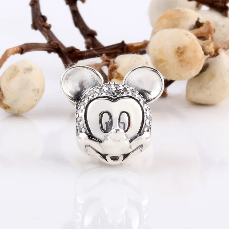 

Оригинальные Серебряные Бусины с застежкой Микки-Мауса для оригинального браслета