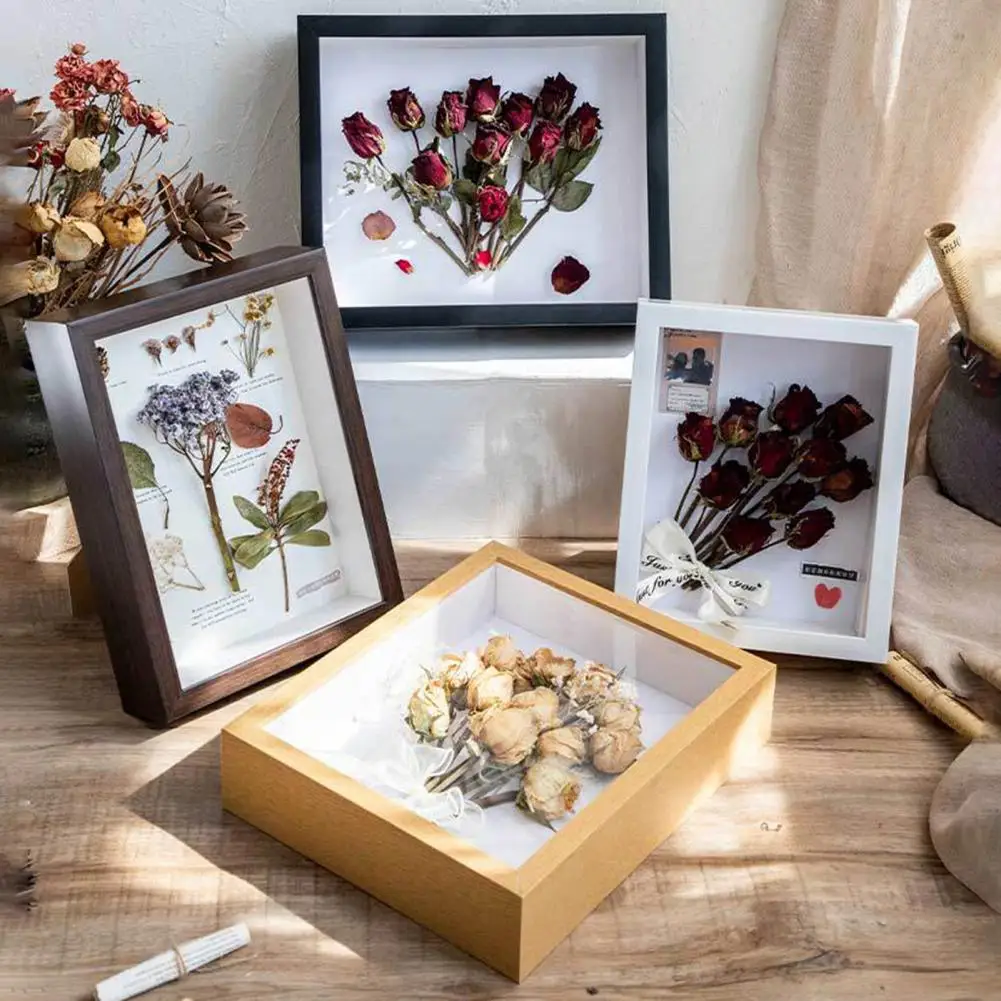 

Dried Flower 3D Photo Frames DIY Insect Specimen Dispaly Frames Classroom Study Room Decorations Empty Photo Frame Modern Simple