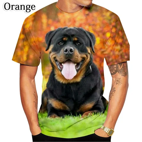 Мужская футболка Rottweiler 3D Print Polyester