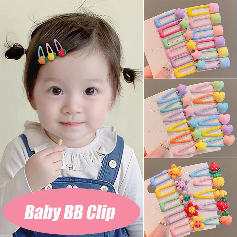 

5/6 шт./комплект, Детские разноцветные заколки для волос