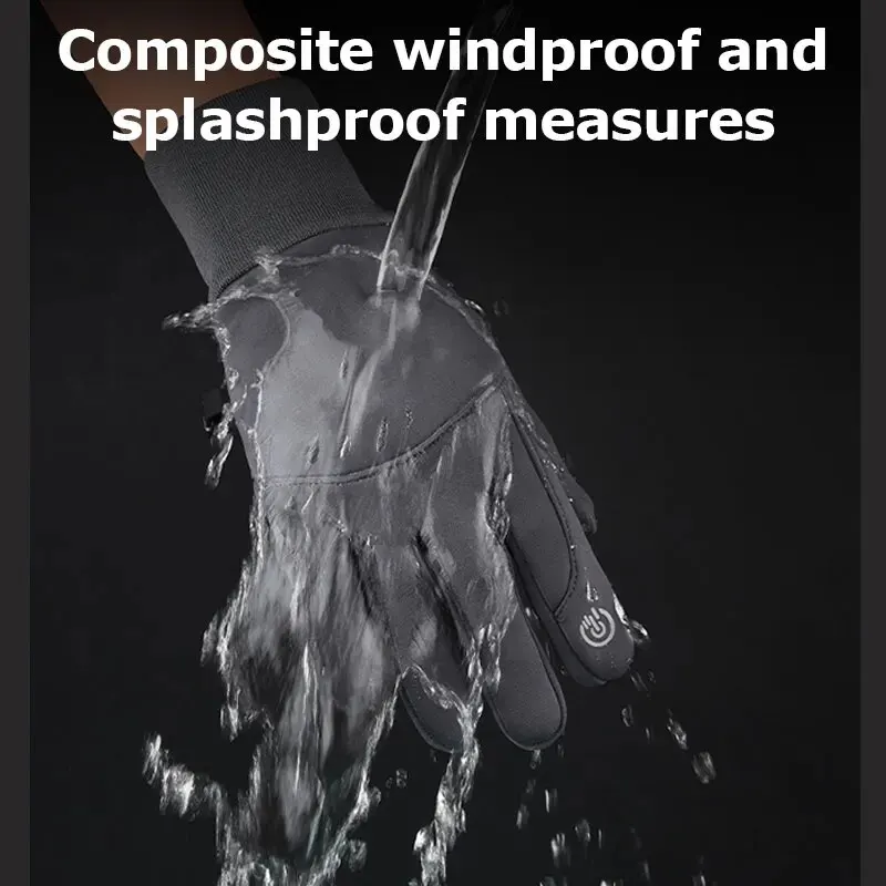 Зимние перчатки с сенсорным экраном водонепроницаемые ветрозащитные