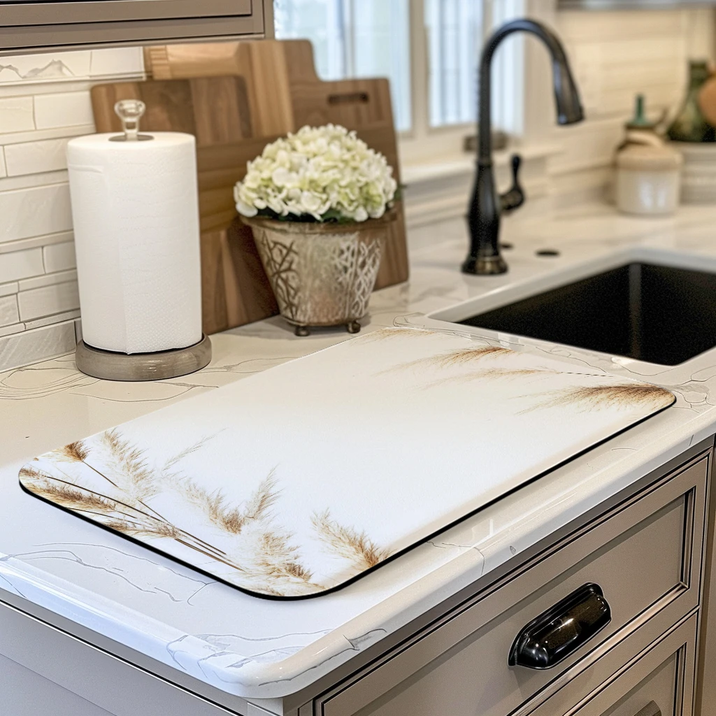 Большой минималистичный Противоскользящий коврик для сушки кофейных блюд