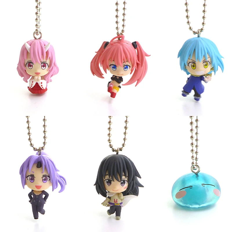

That Time I Got Reincarnated As A Slime Gashapon Toys Rimuru Izawa Shizue Shuna Shion Slime Q Version PVC Rubber Pendant Toys