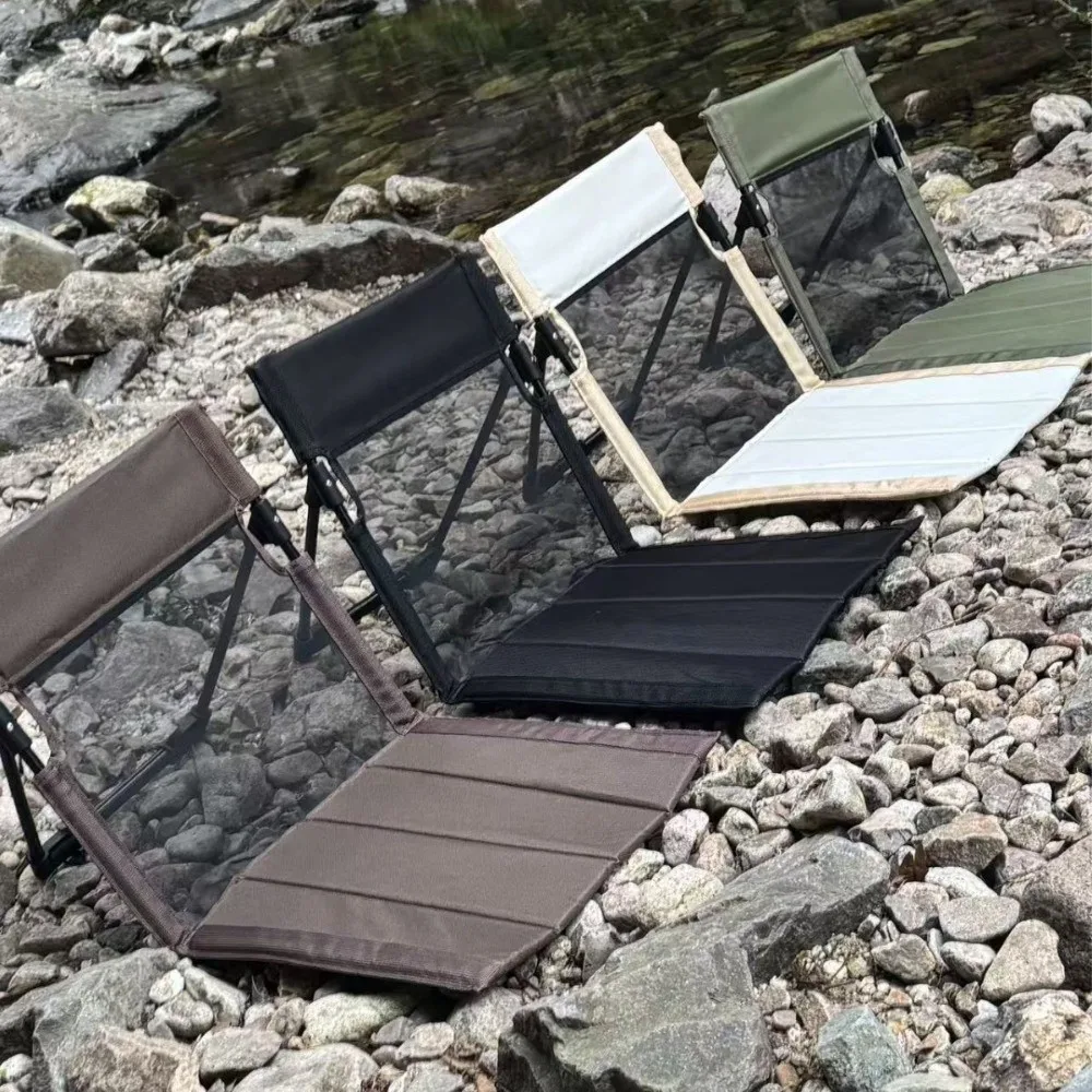 Фото Дышащее складное кресло для кемпинга из ткани Оксфорд с сетчатыми вставками, портативное, удобное, прочное, одноместное, для отдыха, для поездок №1