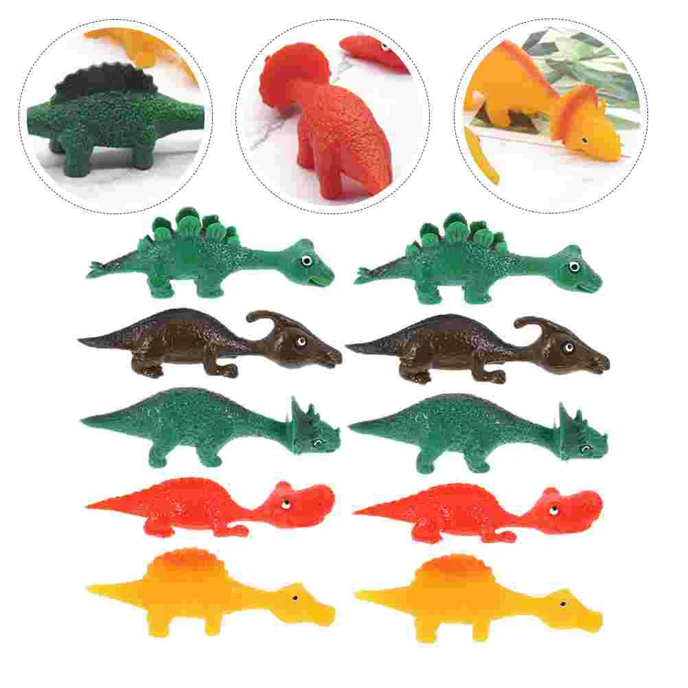 

24 Pcs Projectile Toy Simulation Dinosaurs Miniature Toys Lizard Funny Tpr Turkey Child Destress Gifts