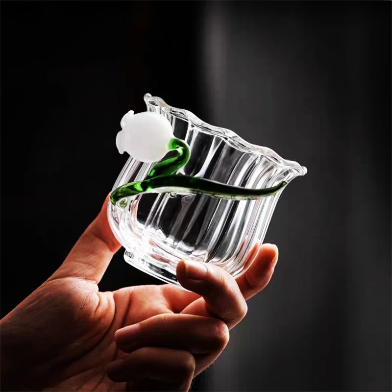 Bell Orchid стеклянная кружка с ручкой чайная чашка ландышами для молока и кофе