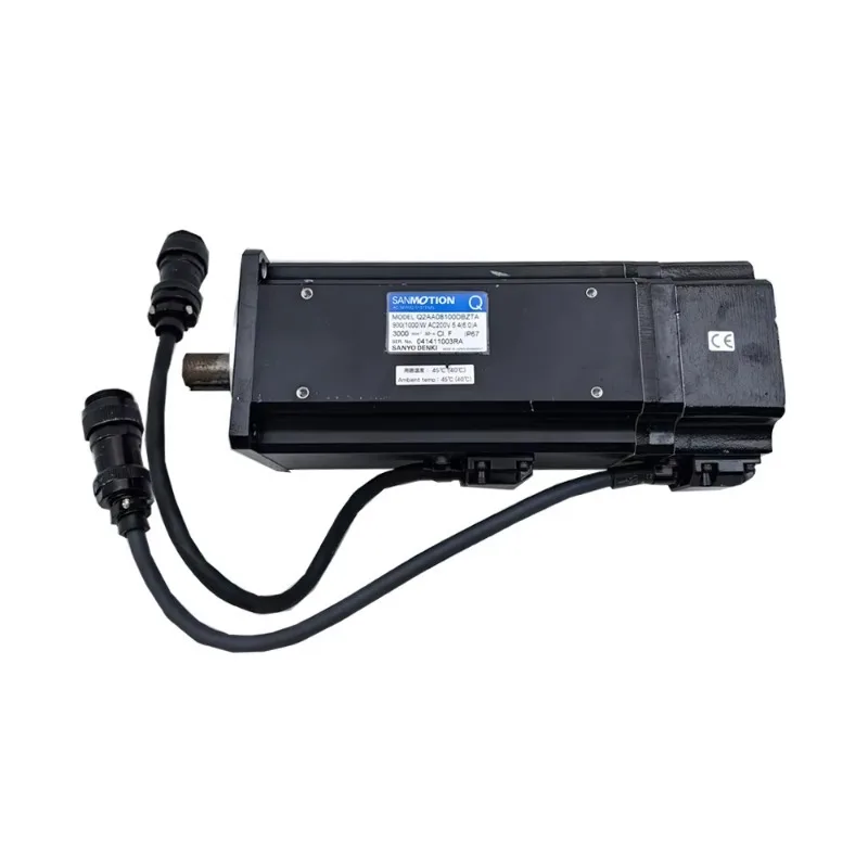 Фото Б/у оригинальный серводвигатель Sanyo Denki Q2AA08100DXZ2A для ПЛК-контроллера. №5