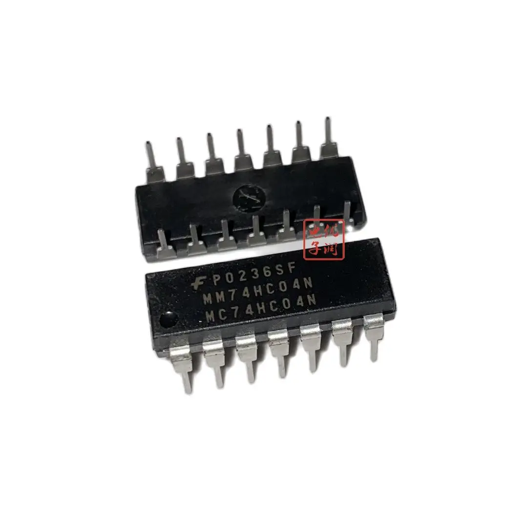 

10PCS/ MM74HC04N SN74HC04N DIP14 "original genuine" six inverters in-line