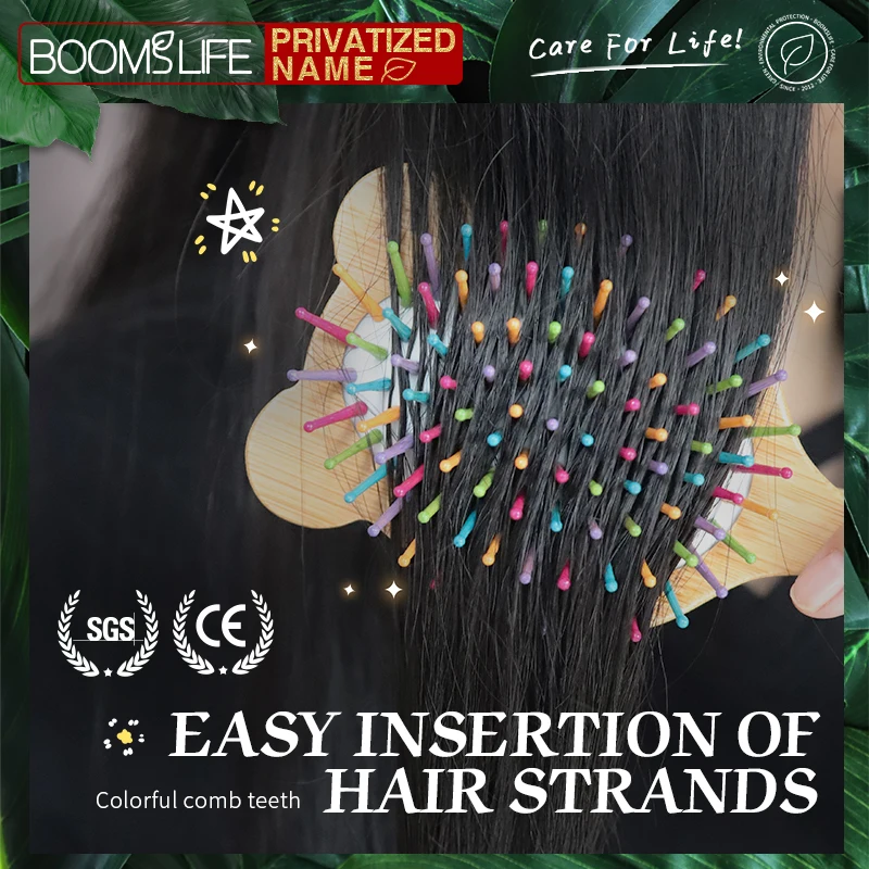 1 шт. бамбуковая щетка для волос женщин деревянная расческа в стиле милой кошки