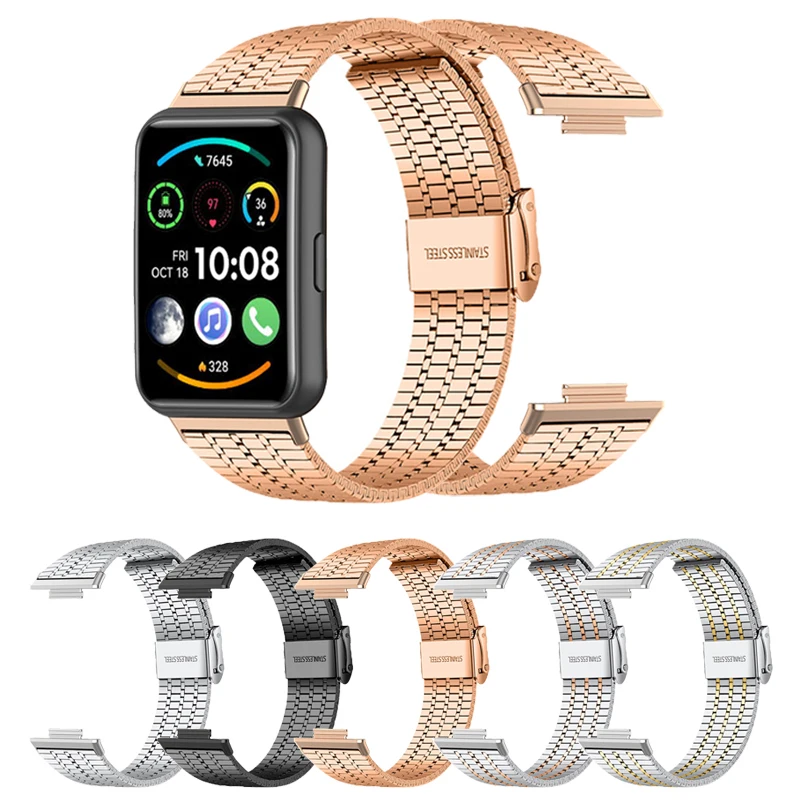 

For HUAWEI Watch Fit 2 Smart Band Strap For Huawei Watch Fit Metal Stainless Steel Watchband huawei watch fit 2/fit Bracelets