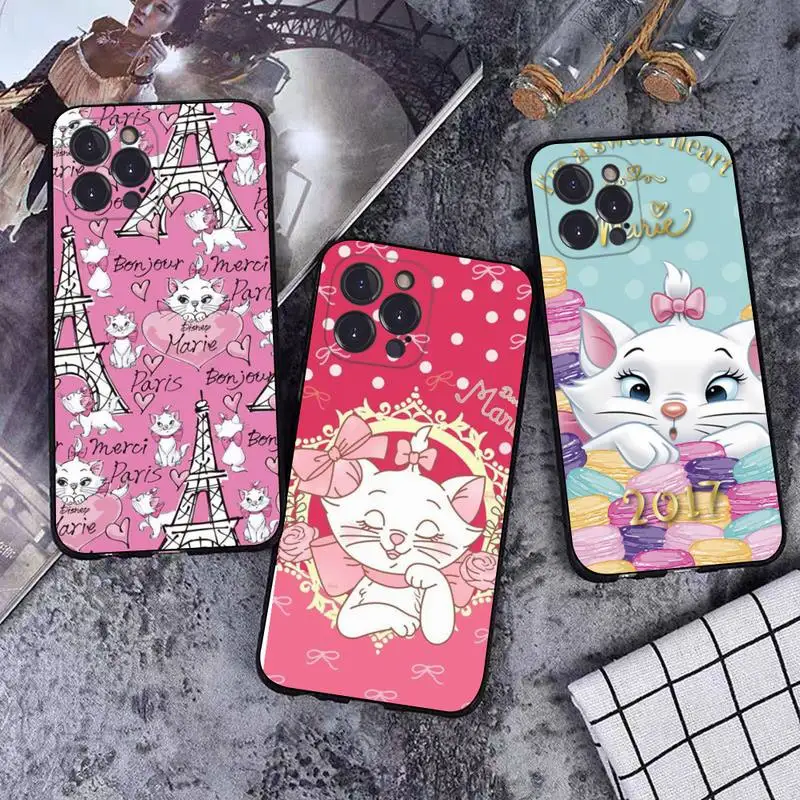 

Disney Marie Cat Phone Case For iPhone 8 7 6 6S Plus X SE 2020 XR XS 14 11 12 13 Mini Pro Max Mobile Case