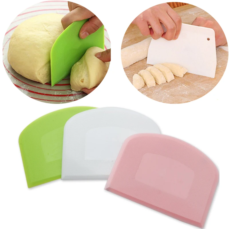 

Plastic Dough Cutter Cream Spatula Dough Scraper Pastry Pizza Fondant Knife Bread Slicer Pastry Baking Tool Kitchen Accessories
